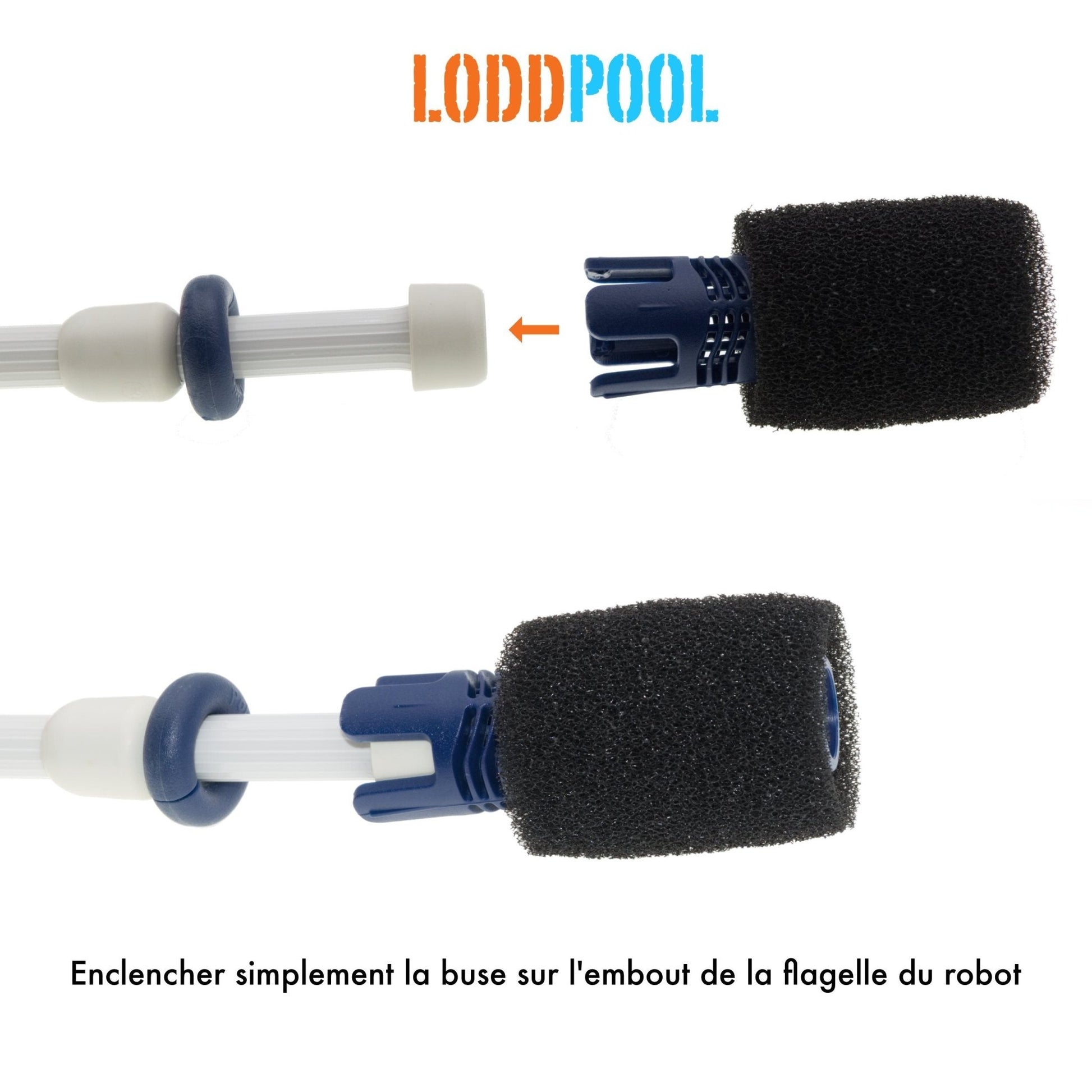 Brosses de queue Polaris 280 avec buse anti projection - Lodd Pool