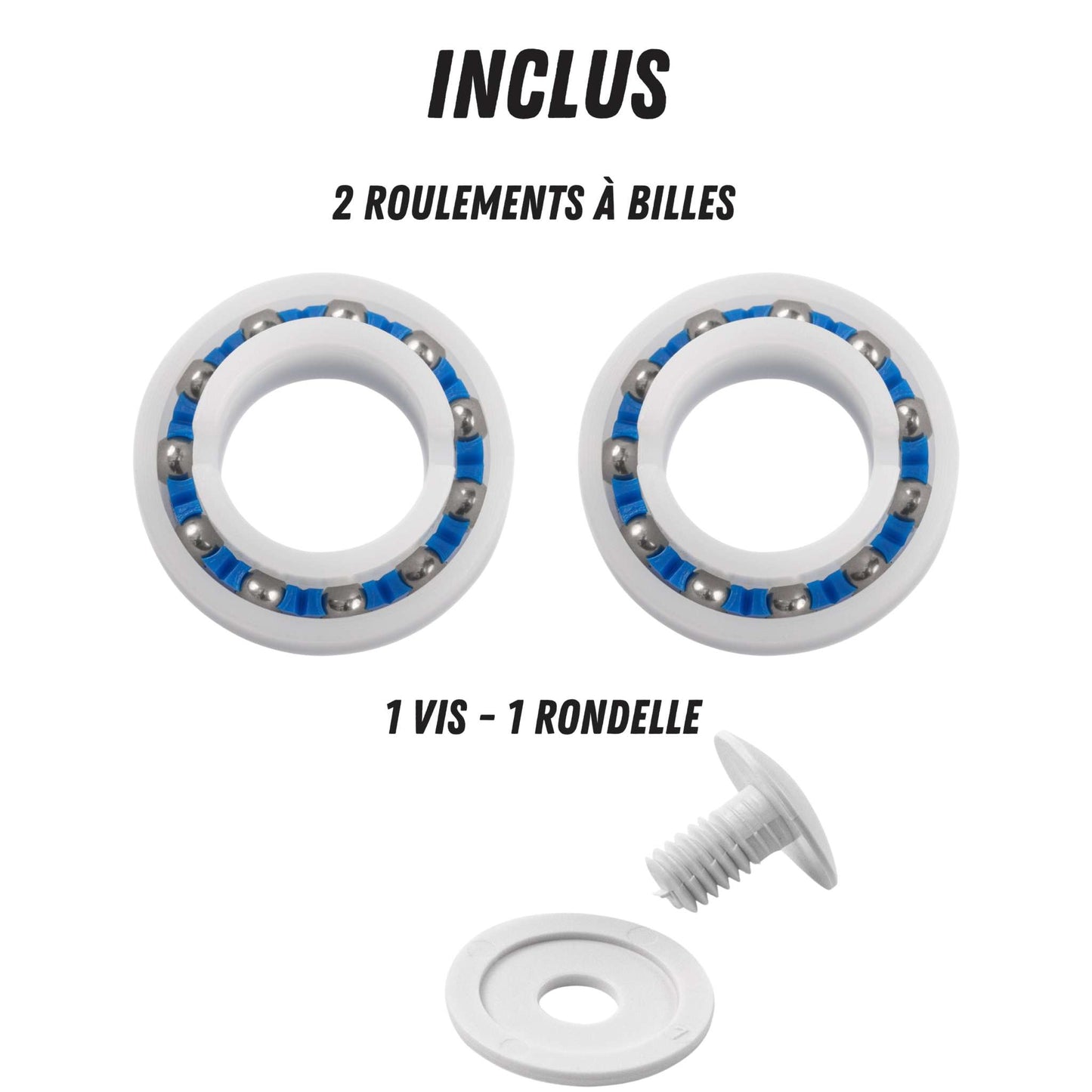 Petite Roue Adaptable pour Polaris 280 180 C16 Robot de Piscine + 2 roulements à Billes, vis et rondelle
