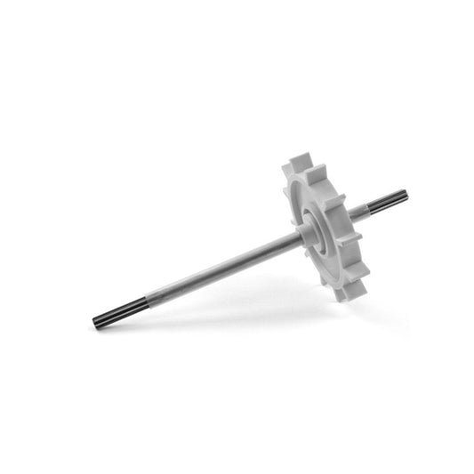 Turbine sur axe dentelé adaptable pour Polaris 280 180, haute qualité, acier inoxydable et PVC, vue du produit.
