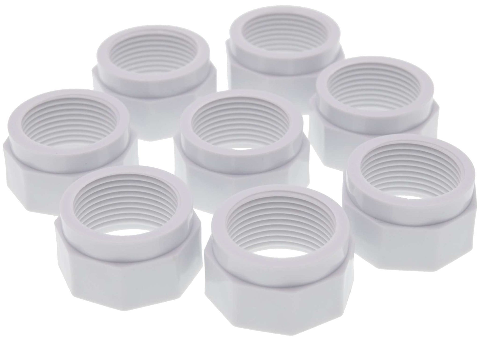 Lot de 8 écrous adaptables blancs pour tuyau flexible d'alimentation Polaris D15