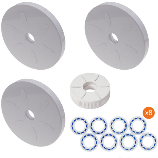 Lot de 3 grandes roues, 1 petite roue et 8 roulements adaptables pour Polaris 280 180.